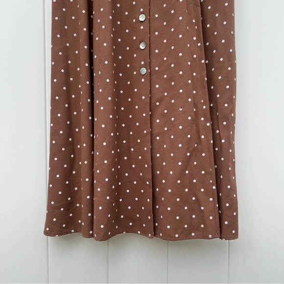 Brown & White polka Dot Dress, Vintage, Size 12, Sheri Martin, Pretty Woman - Picture 5 of 12